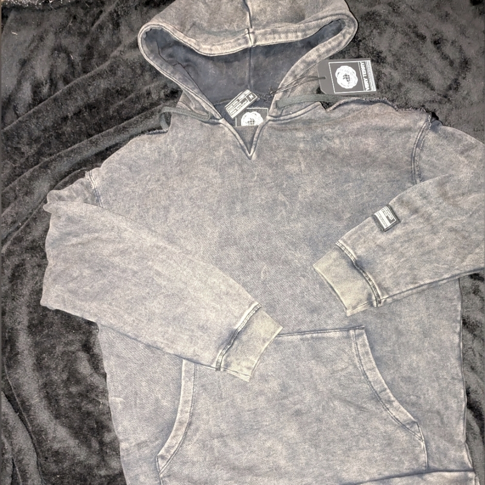 NWT Very Terry Distressed Hoodie Sz M